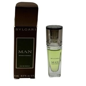 Bvlgari‎ Man Wood Essence Eau de Parfum Mini Travel Size 5ml 0.17 fl oz New